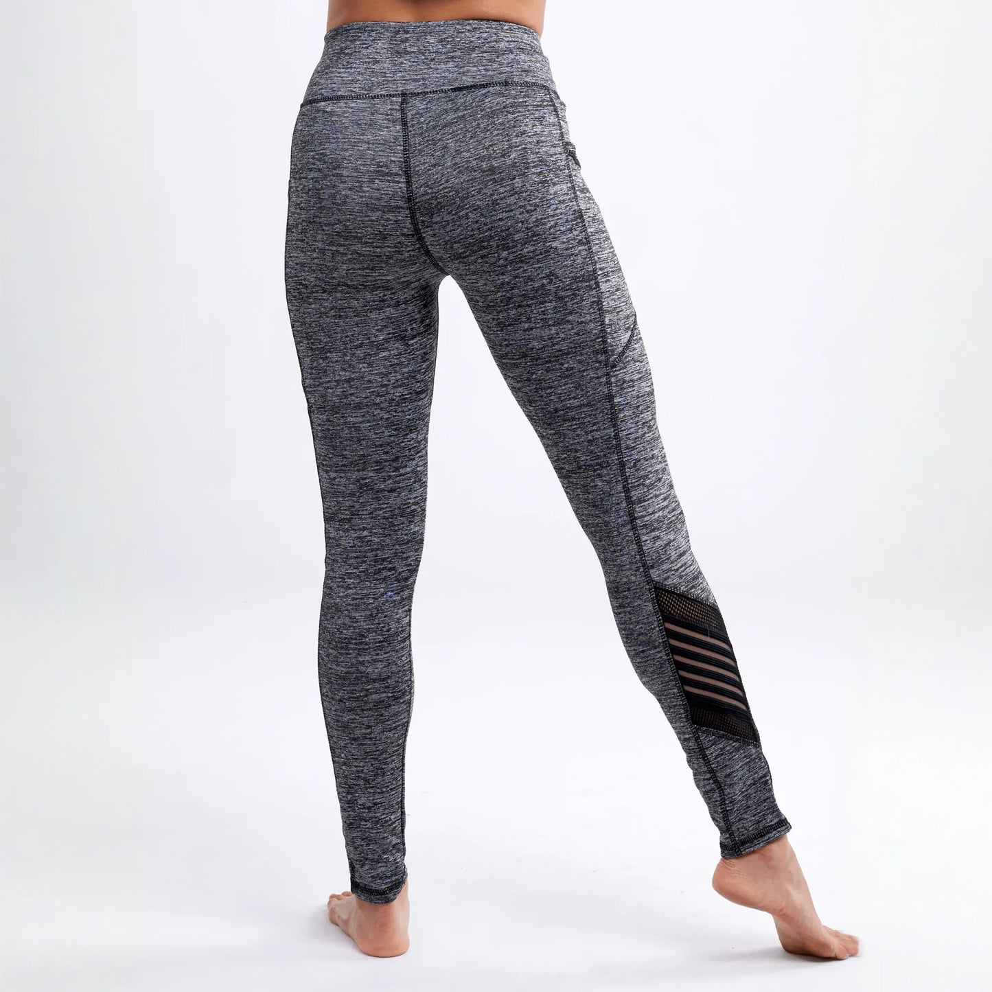 JupiterGear High-Waisted Pilates Leggings with Side Pockets & Mesh Panels