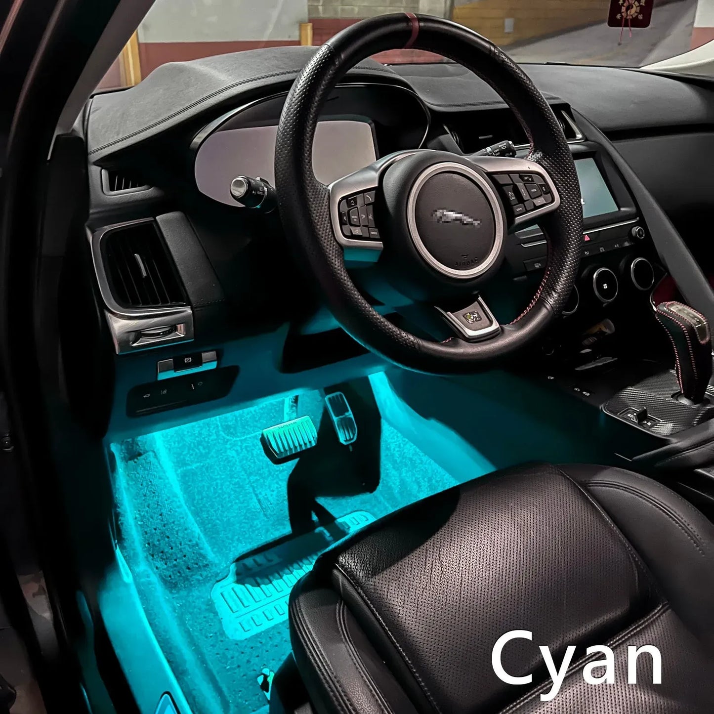 Fit for JAGUAR LED Generic Ambient Lighting Colorful Car Interior Light Footwell Lamp E-PACE F-PACE XFL XEL(Pack of 2)