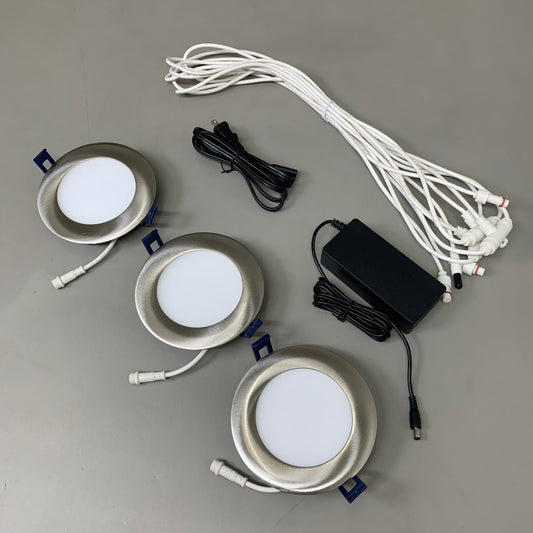 TAMLITE LIGHTING Low Voltage LED Lyra kit w/ Satin Nickel Frame EVKLY330SN24V
