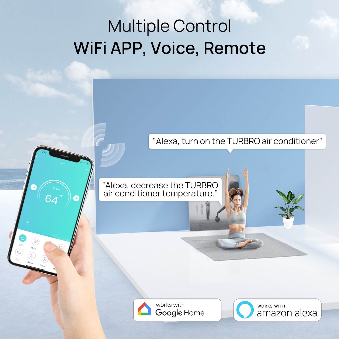 Greenland 42,000 BTU Tri-Zone(3) Mini Split AC with Heat Pump (R454B)