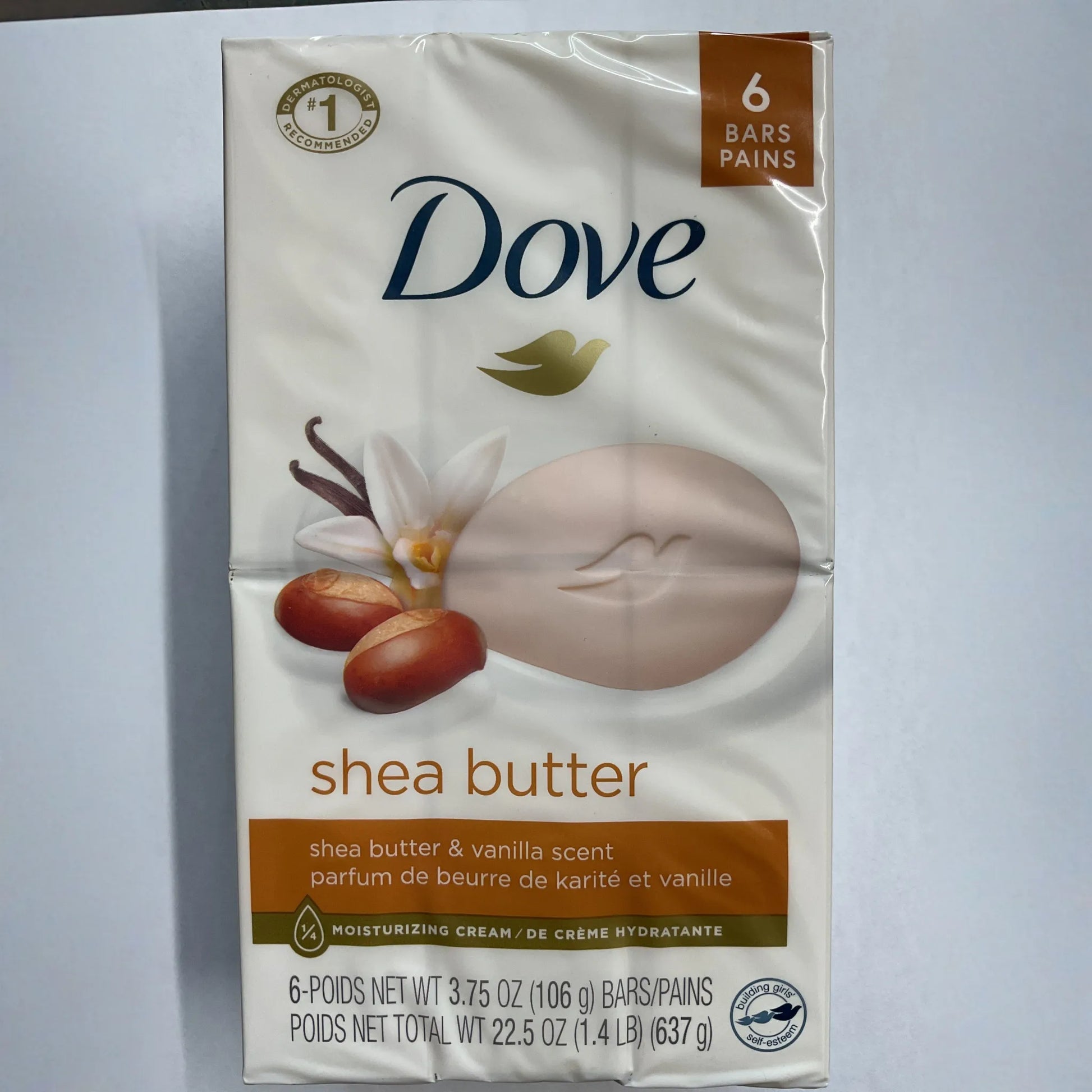 Dove Beauty Bar - Shea Butter - 3.75 Oz - 6 Ct - 1 Pack