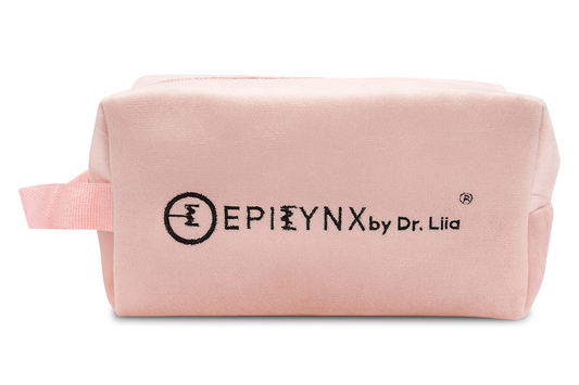 Vegan, Suede-Style Makeup Bag – Elegant, Travel-Friendly Cosmetic Organizer