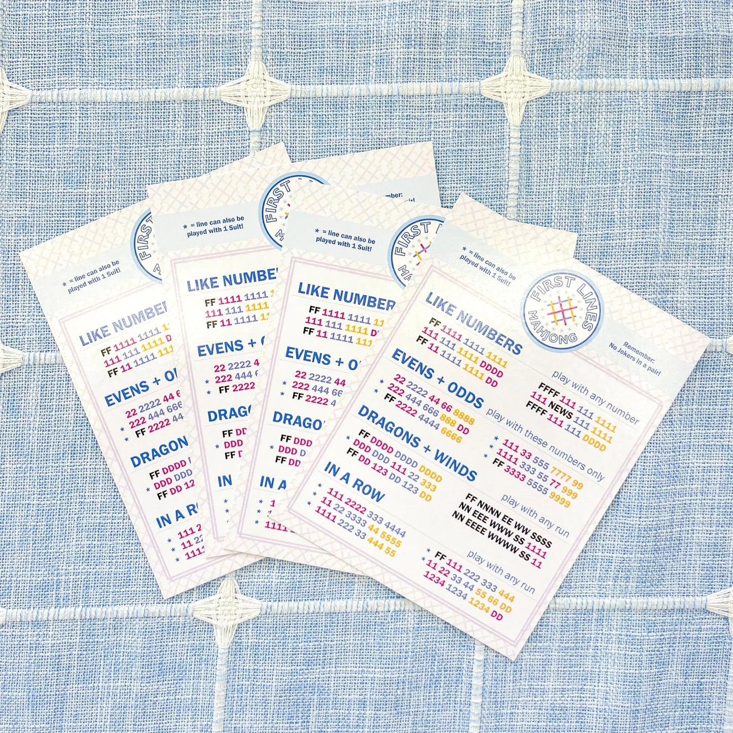 First Lines Mahjong Line Cards