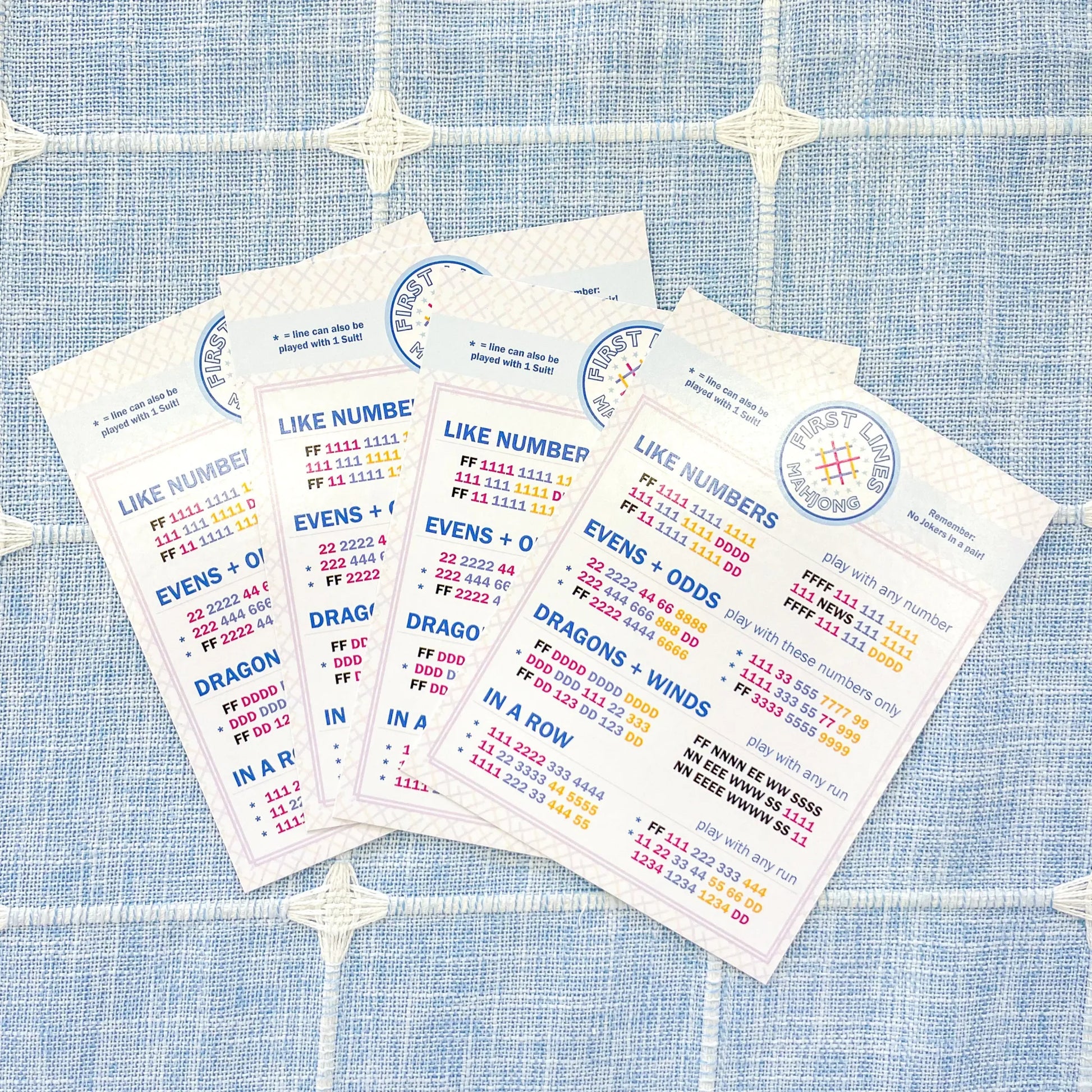 First Lines Mahjong Line Cards