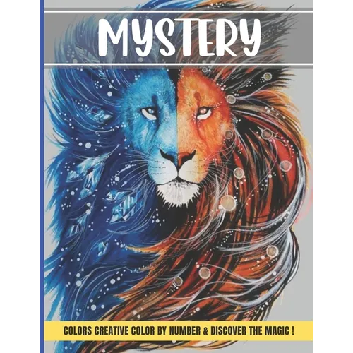Mystery colors creative color by number & discover magic: Large Print Stress Relieving Patterns Color by Number Adult Coloring Book Mystery Color