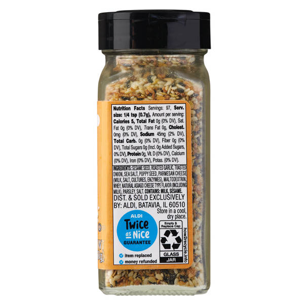 Stonemill Asiago Cheese Bagel Seasoning, 2.4 oz