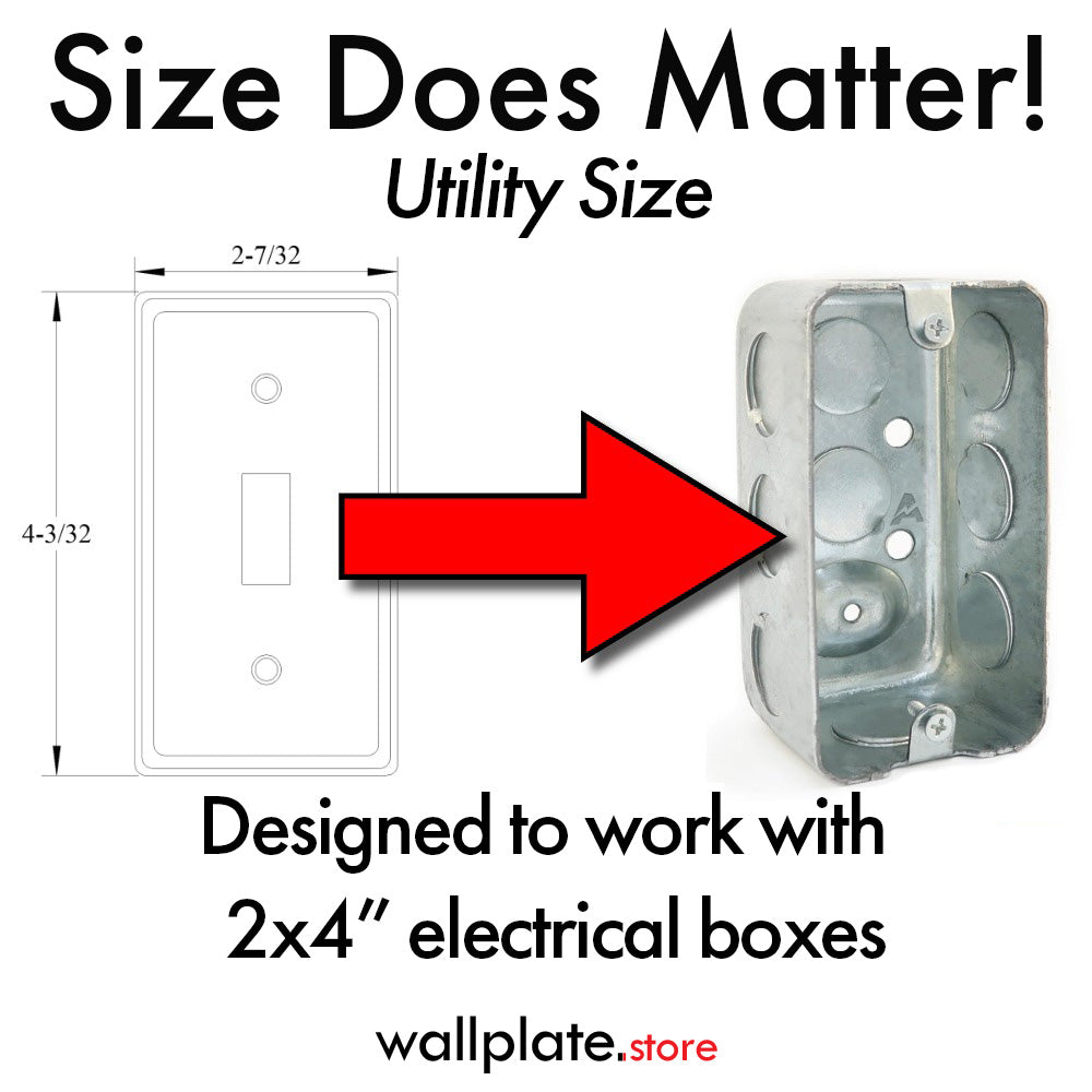 1 Gang Galvanized Steel Rocker Switch Decora® Style Utility Wallplate & Cover