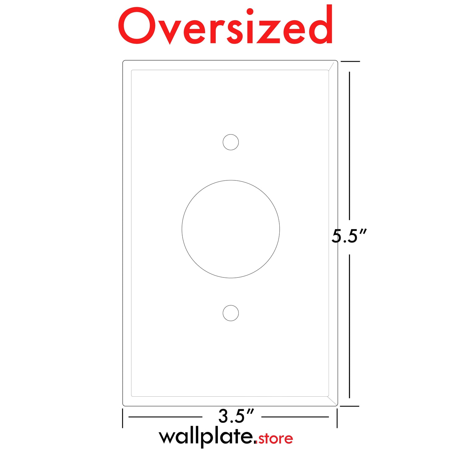 1 Gang Oversized Stainless Steel Single Receptacle Wall Plate