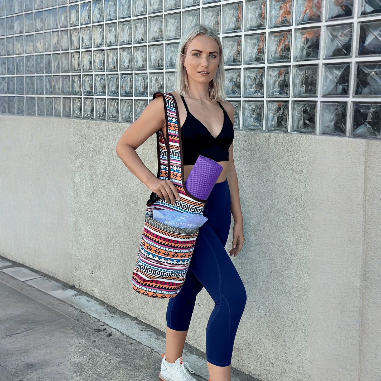 JupiterGear Yoga Mat Carrying Tote Bag with Large Pockets
