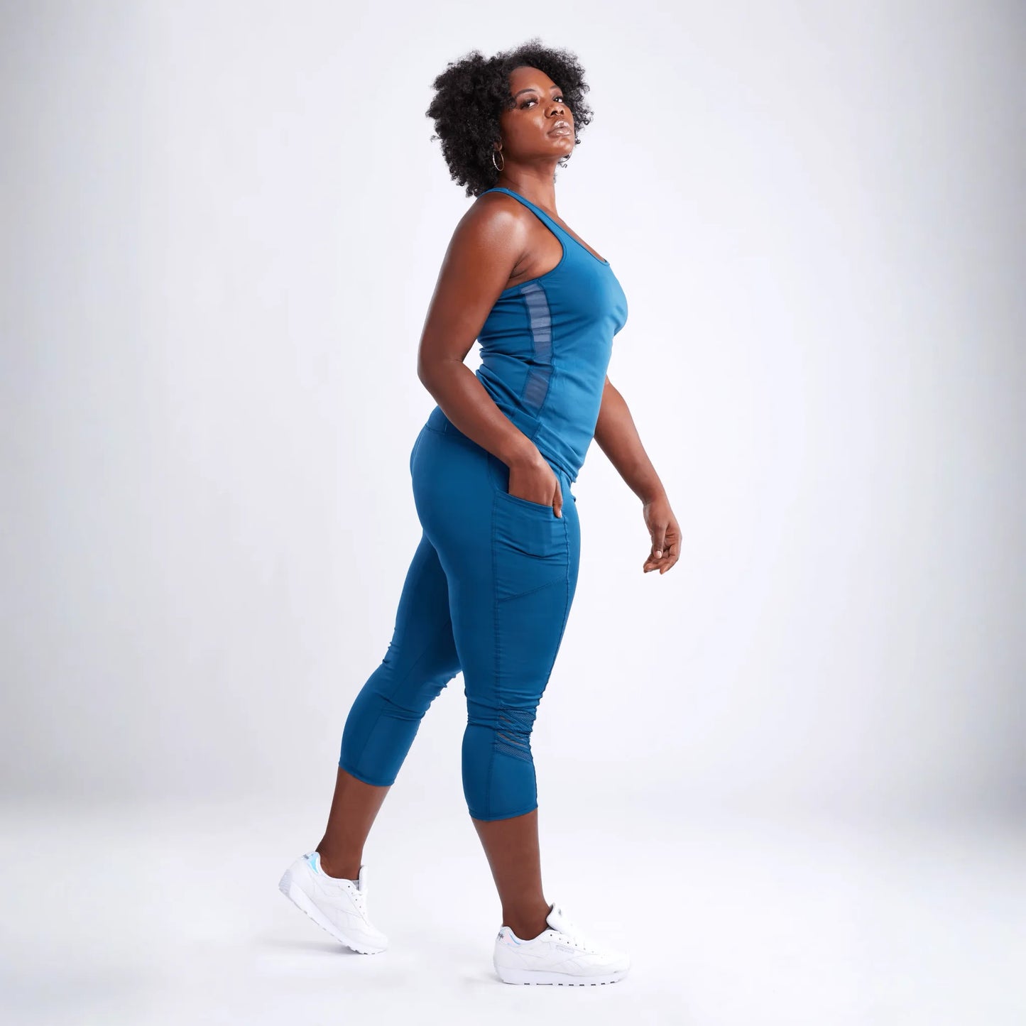 JupiterGear High-Waisted Pilates Leggings with Side Pockets & Mesh Panels