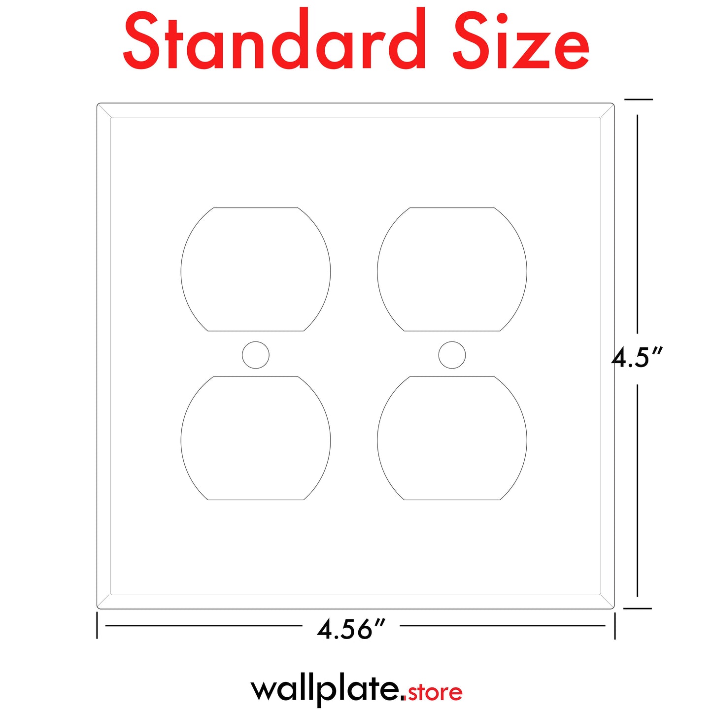 2 Gang White Metal Duplex Receptacle Wall Plate