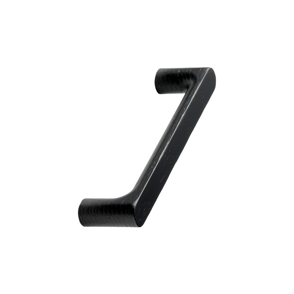 Black Lacquered Wood "Pinta" Cabinet Knob and Drawer Pulls