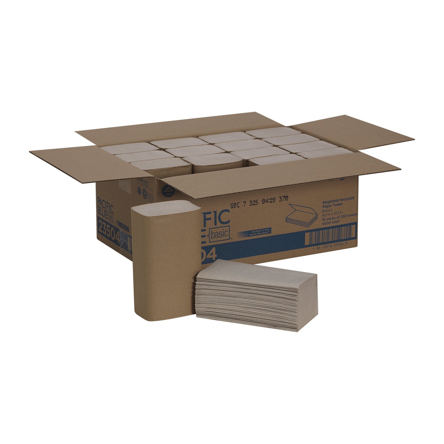 Pacific Blue Basic™ Single-Fold Paper Towel, 250 Sheets per Pack 23504