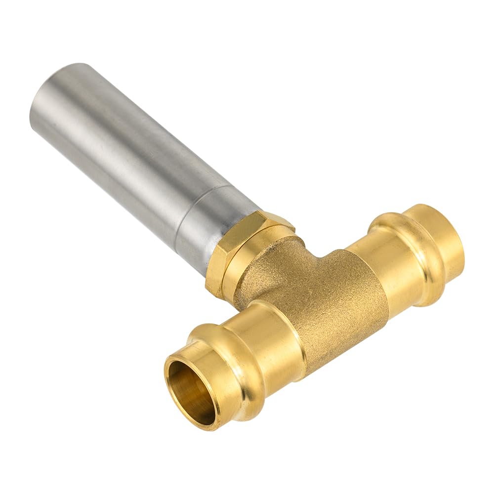 1/2" Copper Press Tee Connection, Water Hammer Arrestor, Stainless Steel (MH 361T)