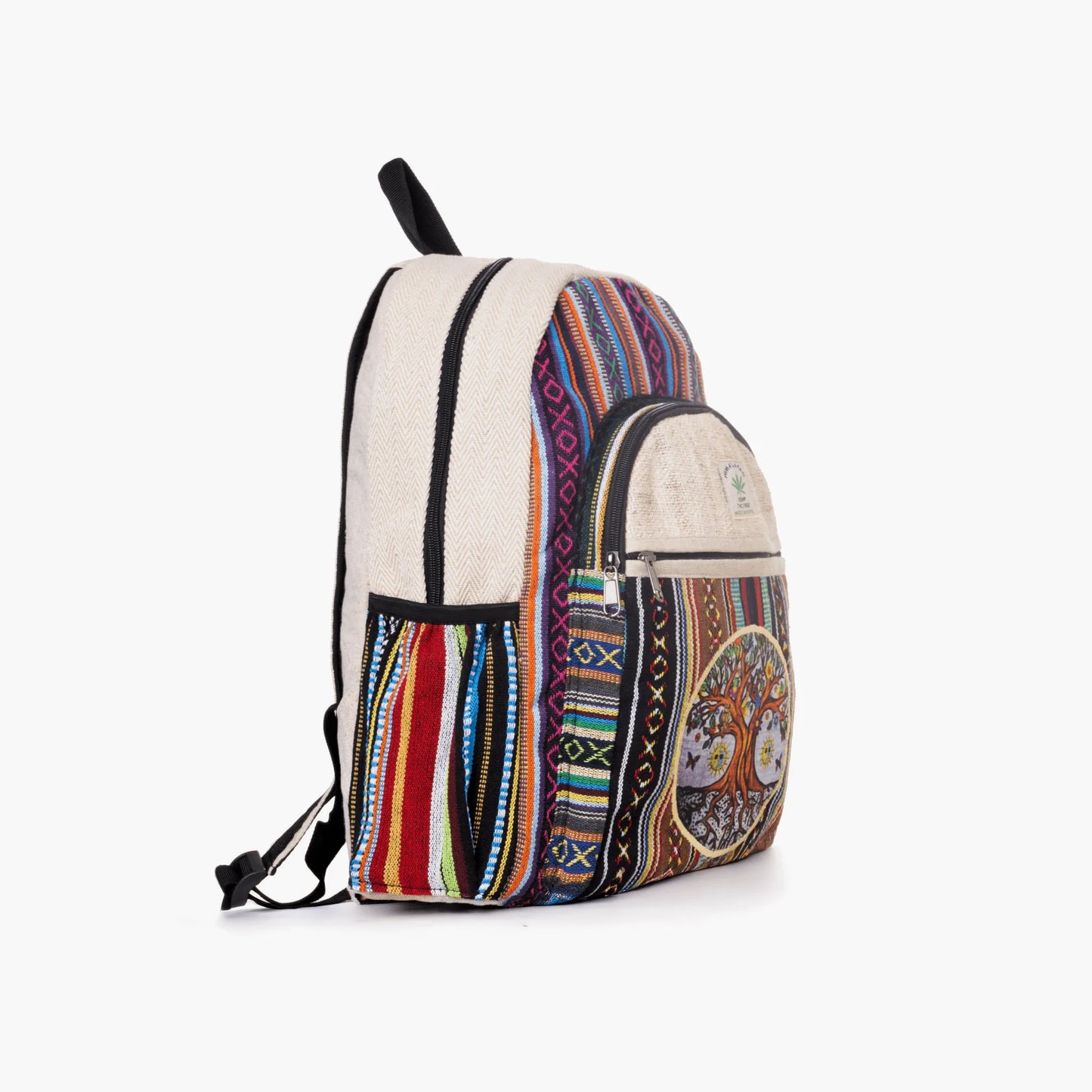 Kathmandu Collection Handmade Cotton and Hemp Tree of Life Backpack