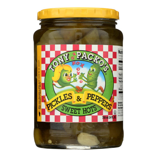 Tony Packo's, Pickles & Peppers, Sweet Hots - Case Of 12 - 24 Oz