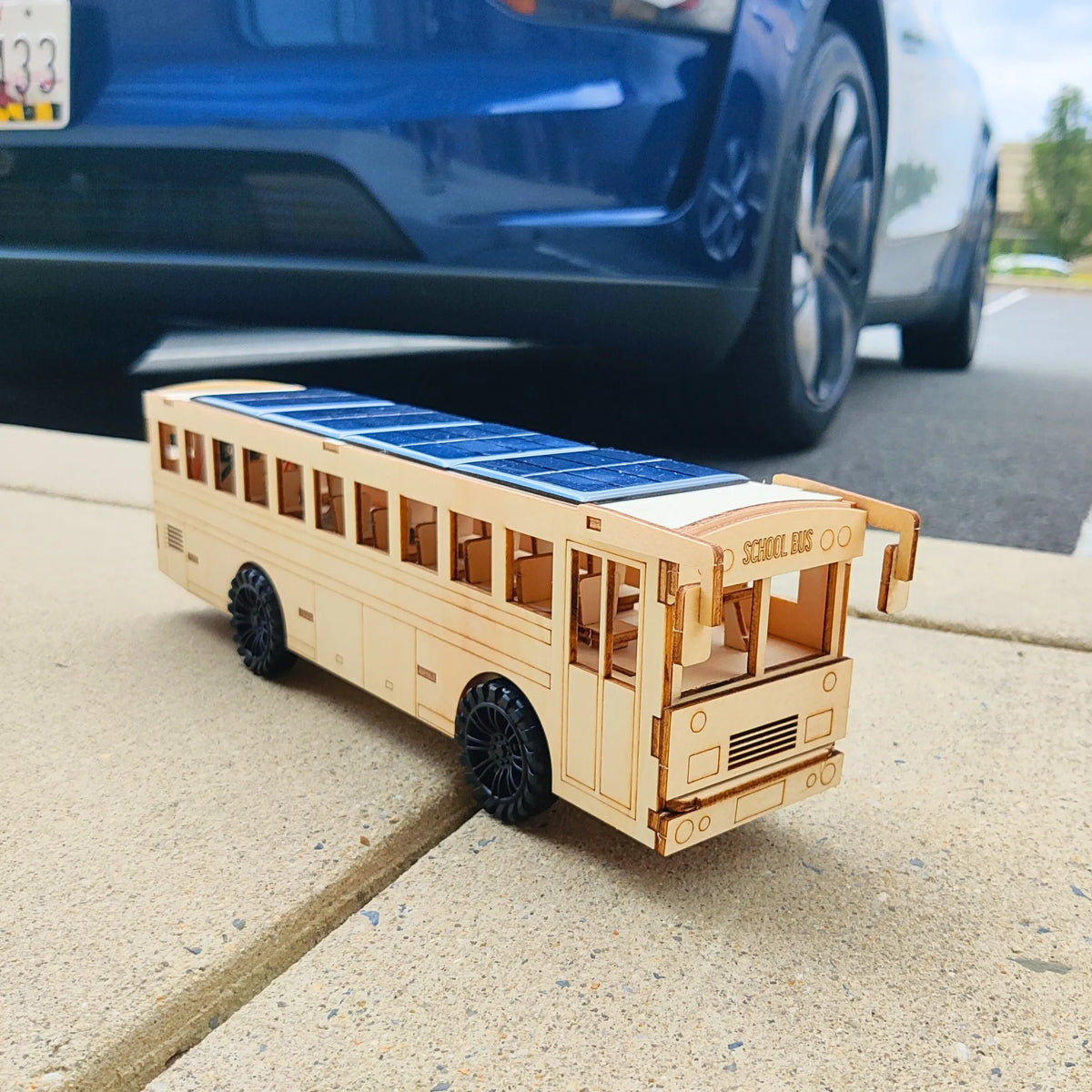 Dual Power School Bus STEM Kit – Build, Paint & Personalize | Battery + Solar Powered - 🆕 New Arrivals, All Products, 🎨 Arts + Entertainment, 🎨 Hobbies + Creative Arts - Little Red General Store