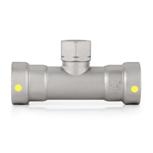 1-1/2" x 1-1/2" x 1/2" Press x Female Tee (P x P x F)