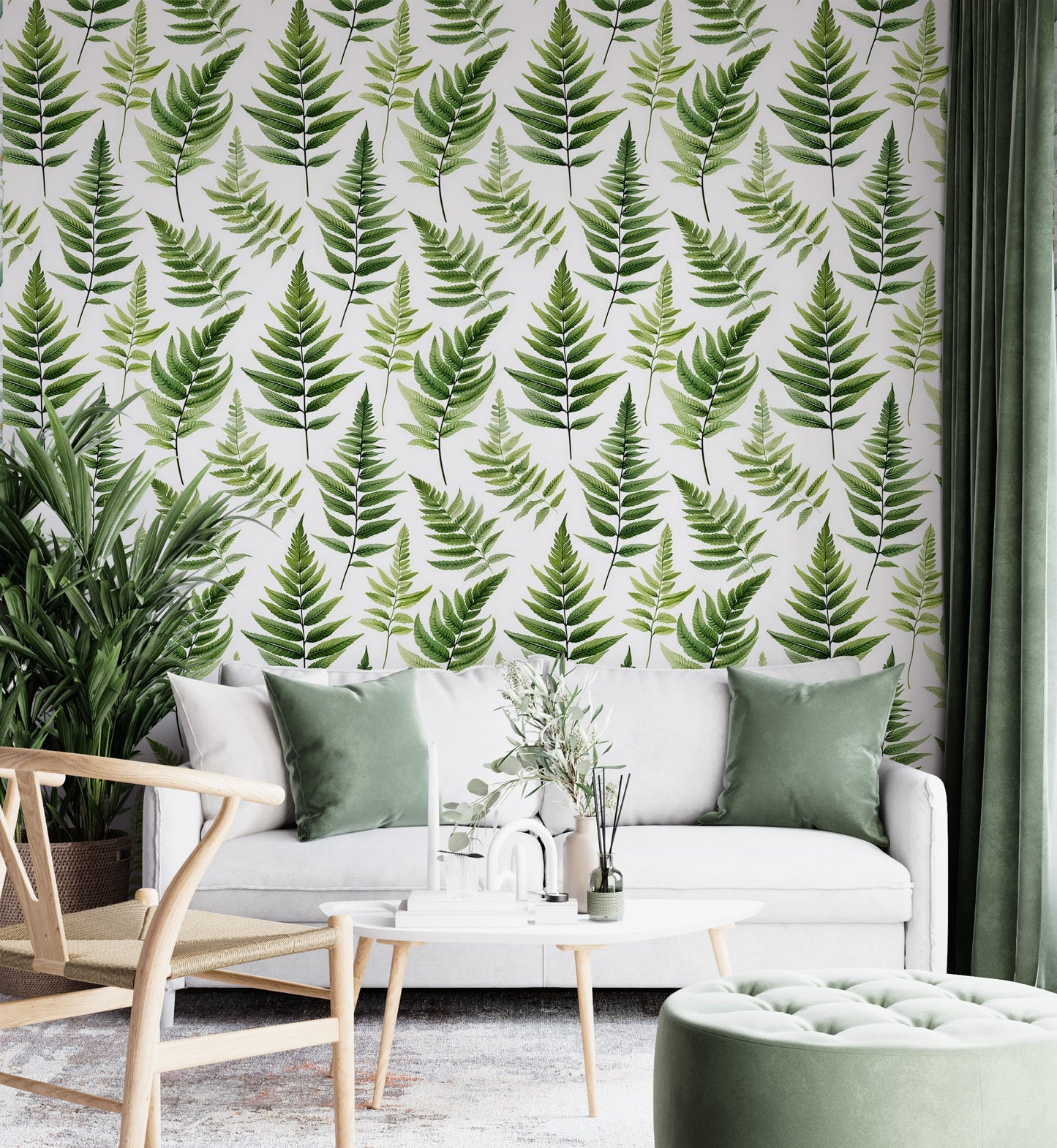 Green Fern Botanical Wallpaper