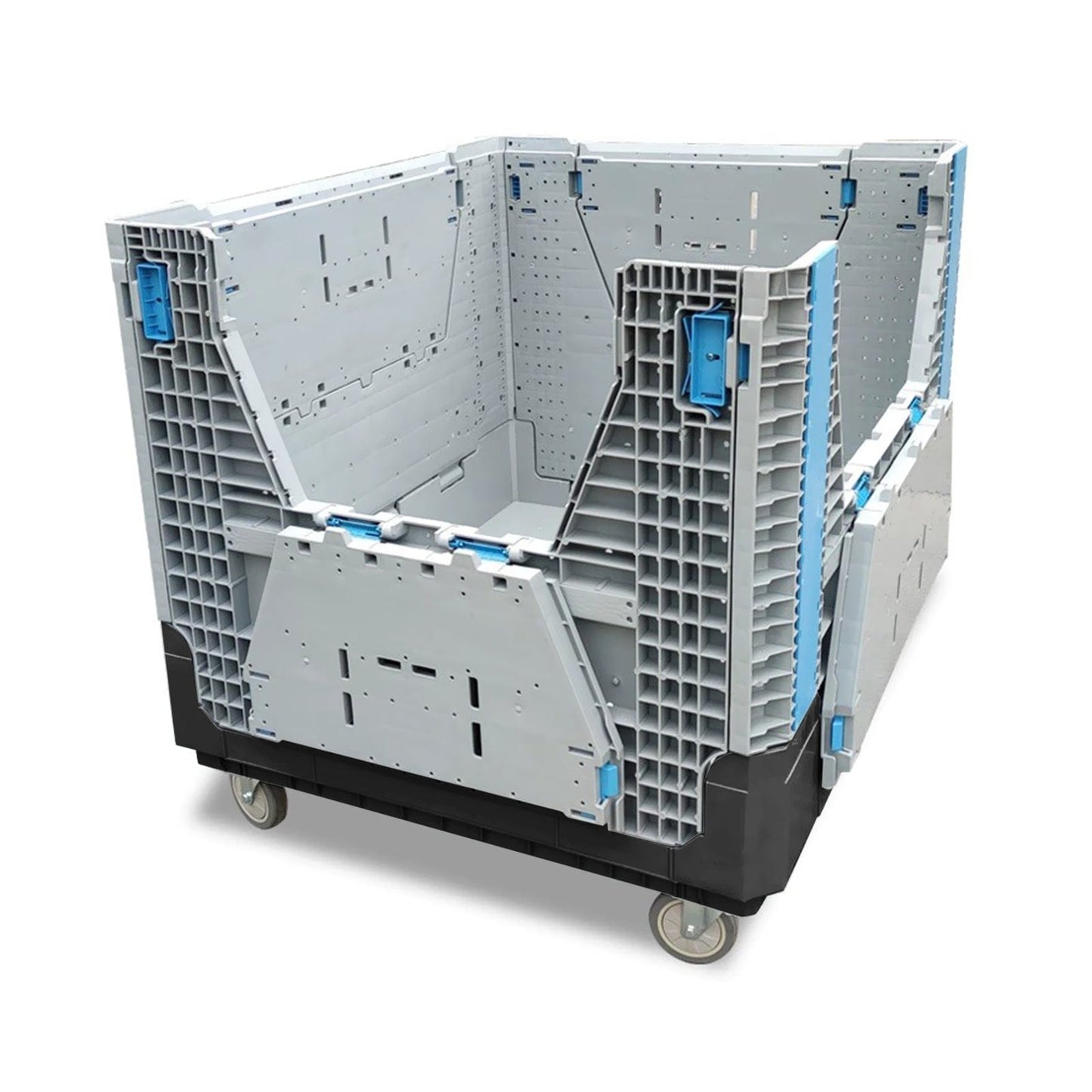 Large Heavy Duty Mobile Storage Bin Container - 4 Pack