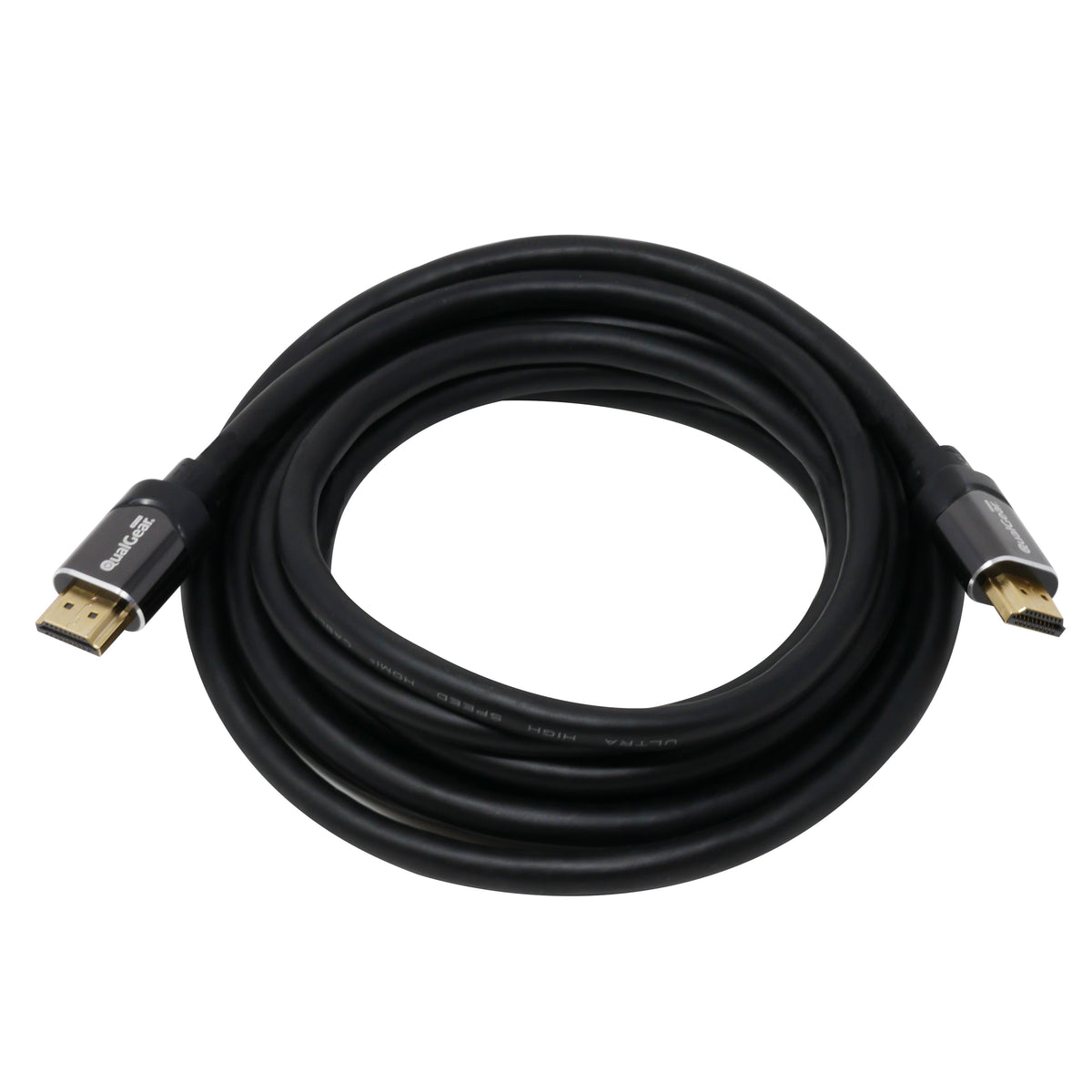 QualGear Ultra High-Speed HDMI 2.1 Cable, 8K 60 Hz, 4K 120 Hz, 48 Gbps, Black, QG-CBL-HD21