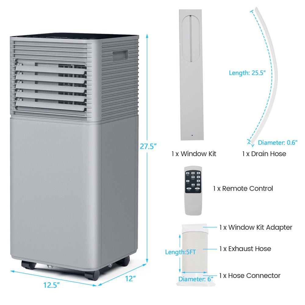 10K BTU Portable Room Air Conditioner Unit With Dehumidifier And Fan Mode (SAK30782)