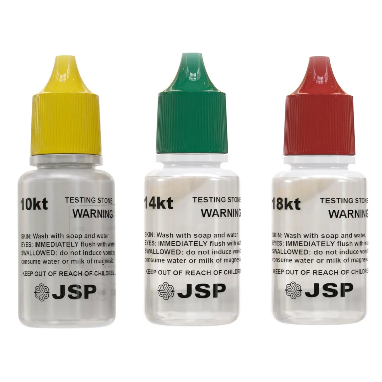 JSP 10K 14K 18K Gold Jewelry Acid Testing Kit Solutions Bottles Coins Bars Scrap Oro Appraise Checker