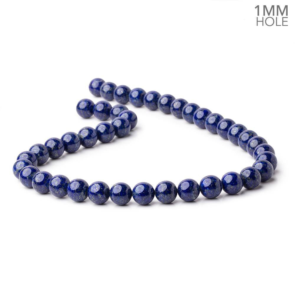 10mm Lapis Lazuli Plain Round Beads 16 inch 40 pieces 1mm Hole