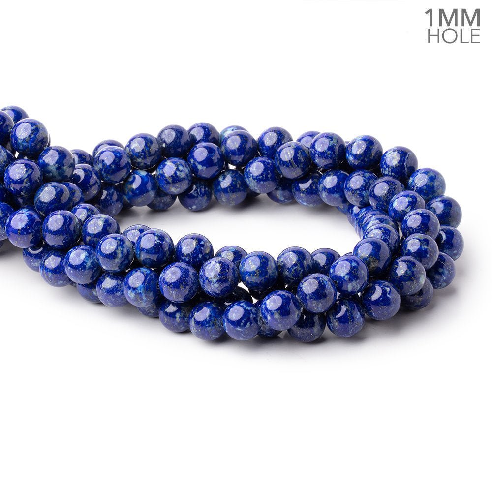10mm Lapis Lazuli Plain Rounds 16 inch 40 Beads 1mm Hole