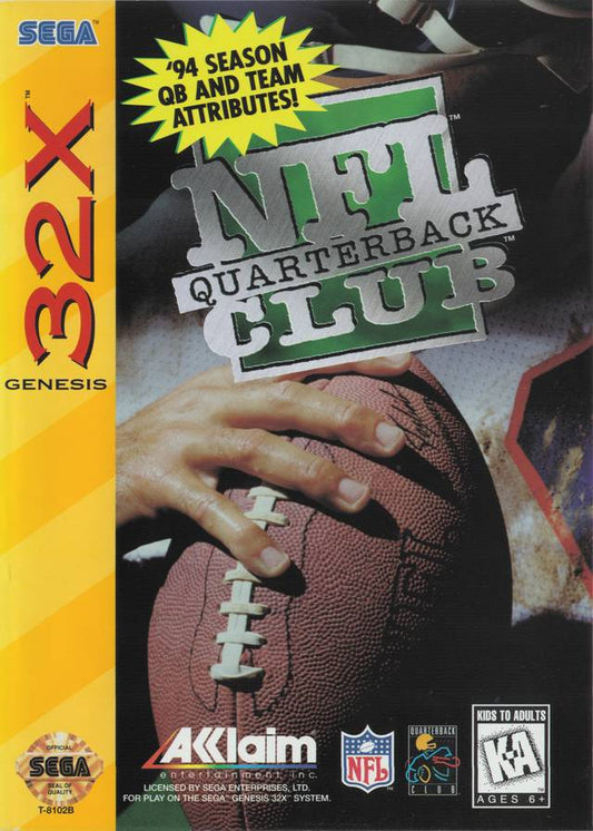 NFL Quarterback Club 32X (Sega Genesis)