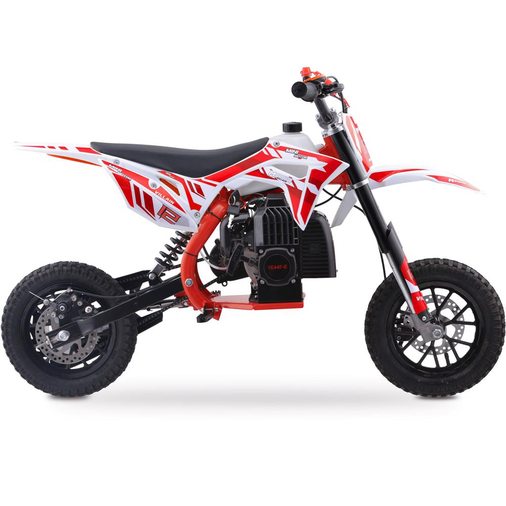 Mototec Villain 52cc 2-stroke Kids Gas Dirt Bike Red