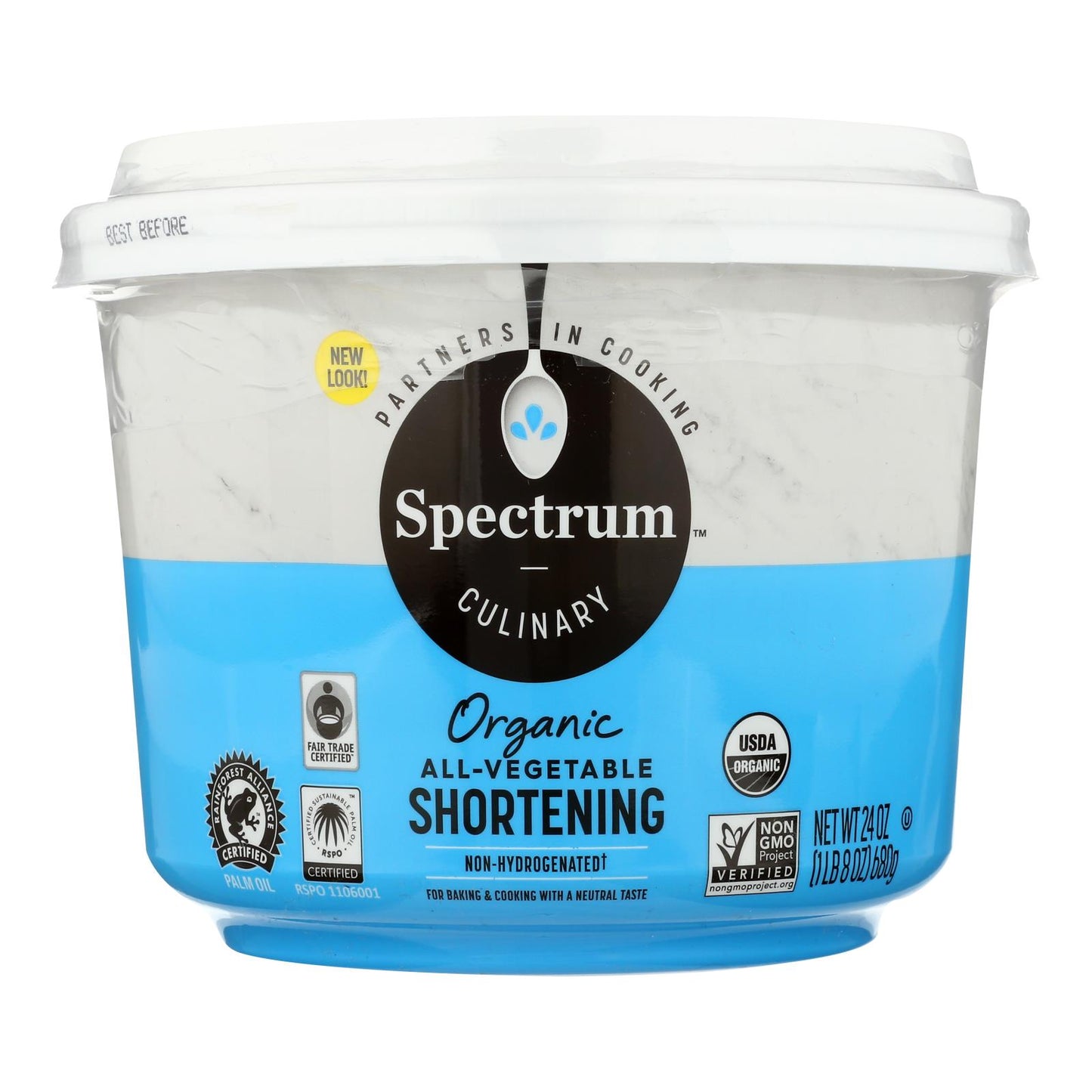 Spectrum Naturals Organic Shortening - Case Of 12 - 24 Oz.