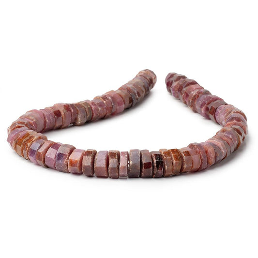 11.5-14mm Ruby Natural Crystal Heishi Beads 16 inch 80 pieces