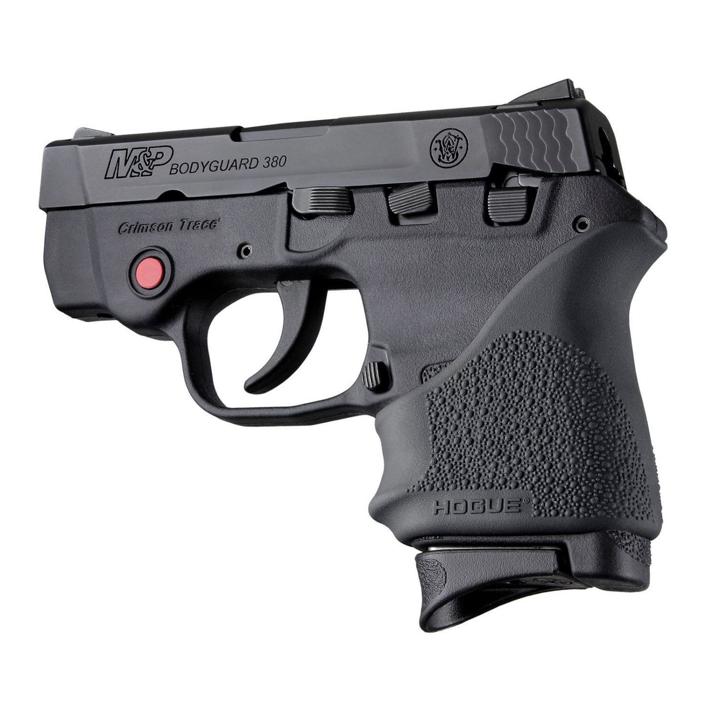 Hogue HandAll Bvrtail Grip Sle SW Bodyguard 380 Taurus Blk