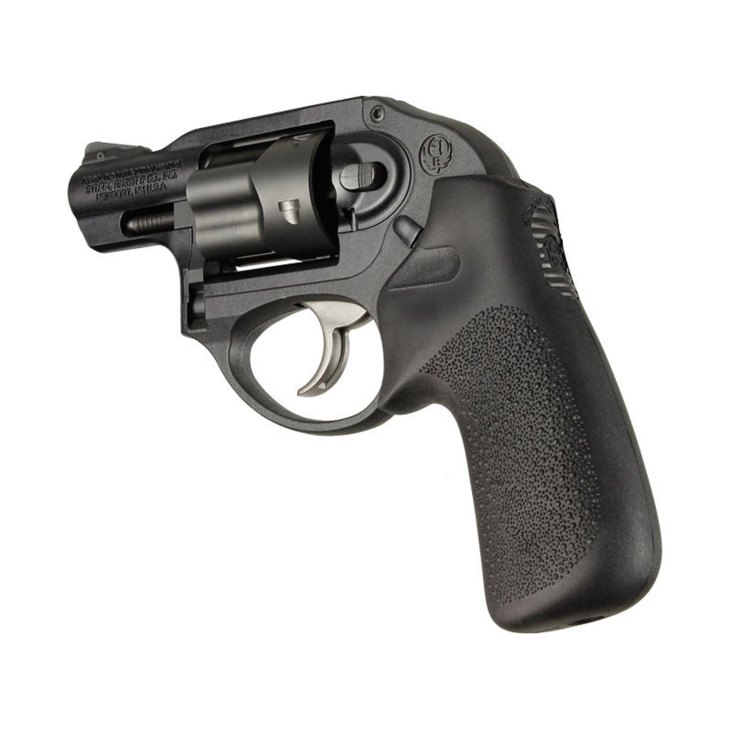 Hogue Ruger LCR No Finger Groove Rubber Tamer Cush Grip Blk