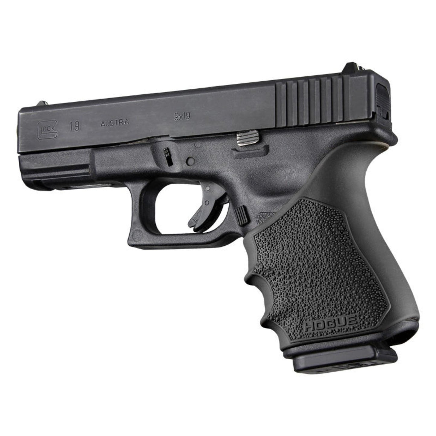 Hogue HandAll Bvrtail Grip Slv Glock 19 23 32 38 Gen 3 4 Blk