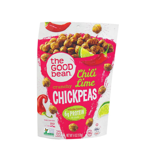 The Good Bean Crispy Crunchy Chickpea Snacks - Smoky Chili And Lime - Case Of 6 - 6 Oz.