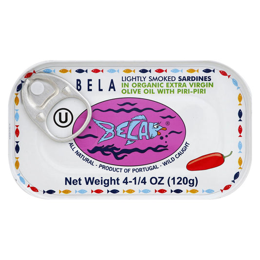 Bela-olhao Sardines - Sardines Piri Piri Smoke - Case Of 12-4.23 Oz