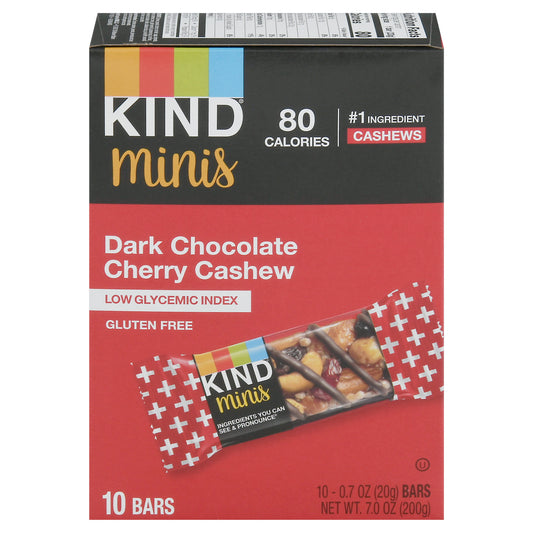 Kind - Bar Mini Dkchoc Chrycshw - Case Of 8-10/.7 Oz