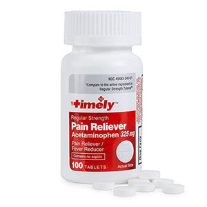Timely by Time Cap Labs Regular Strength Pain Relief – Acetaminophen 325 mg