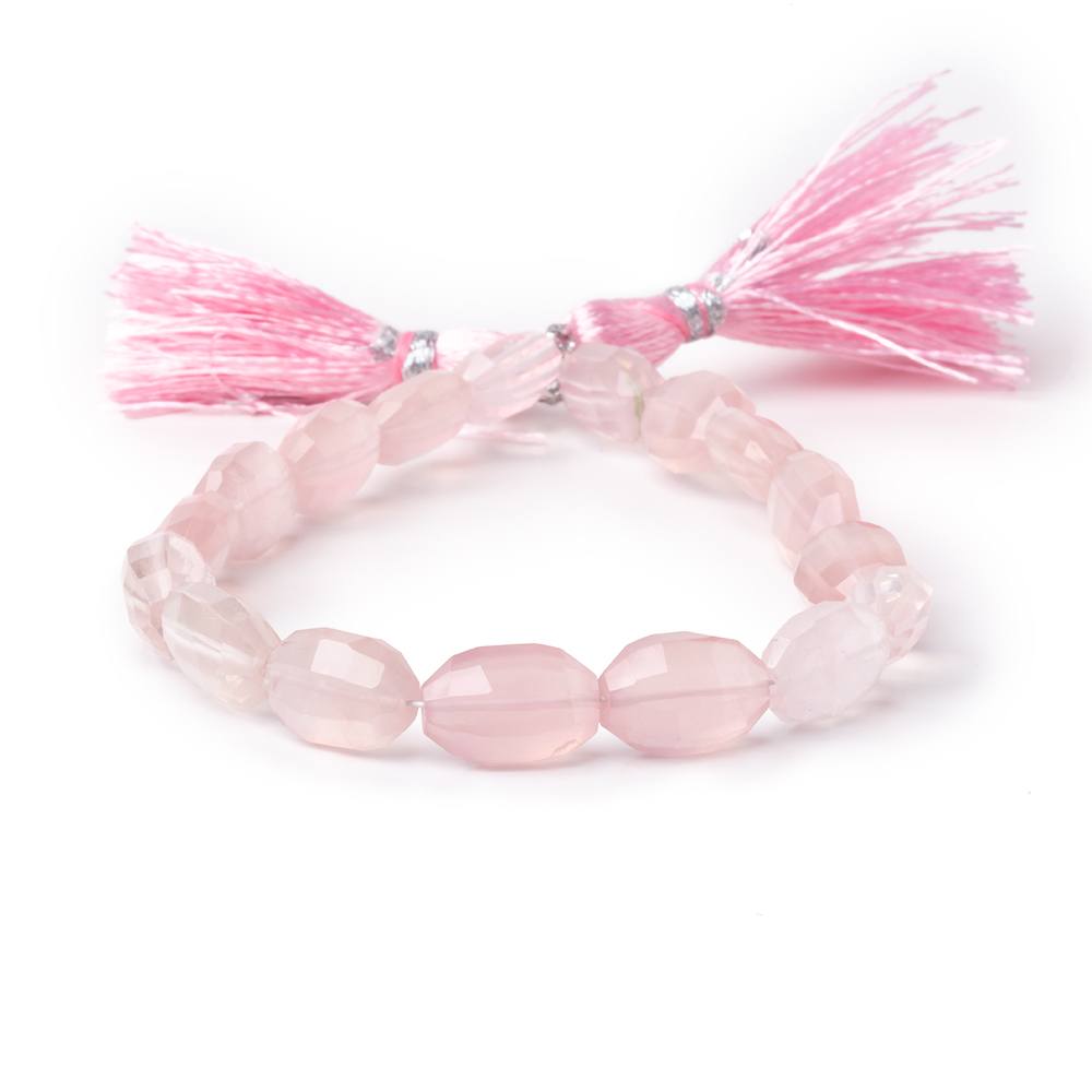 11x7-12x8mm Rose Quartz Faceted Oval Beads 7.5 inch 17 pieces