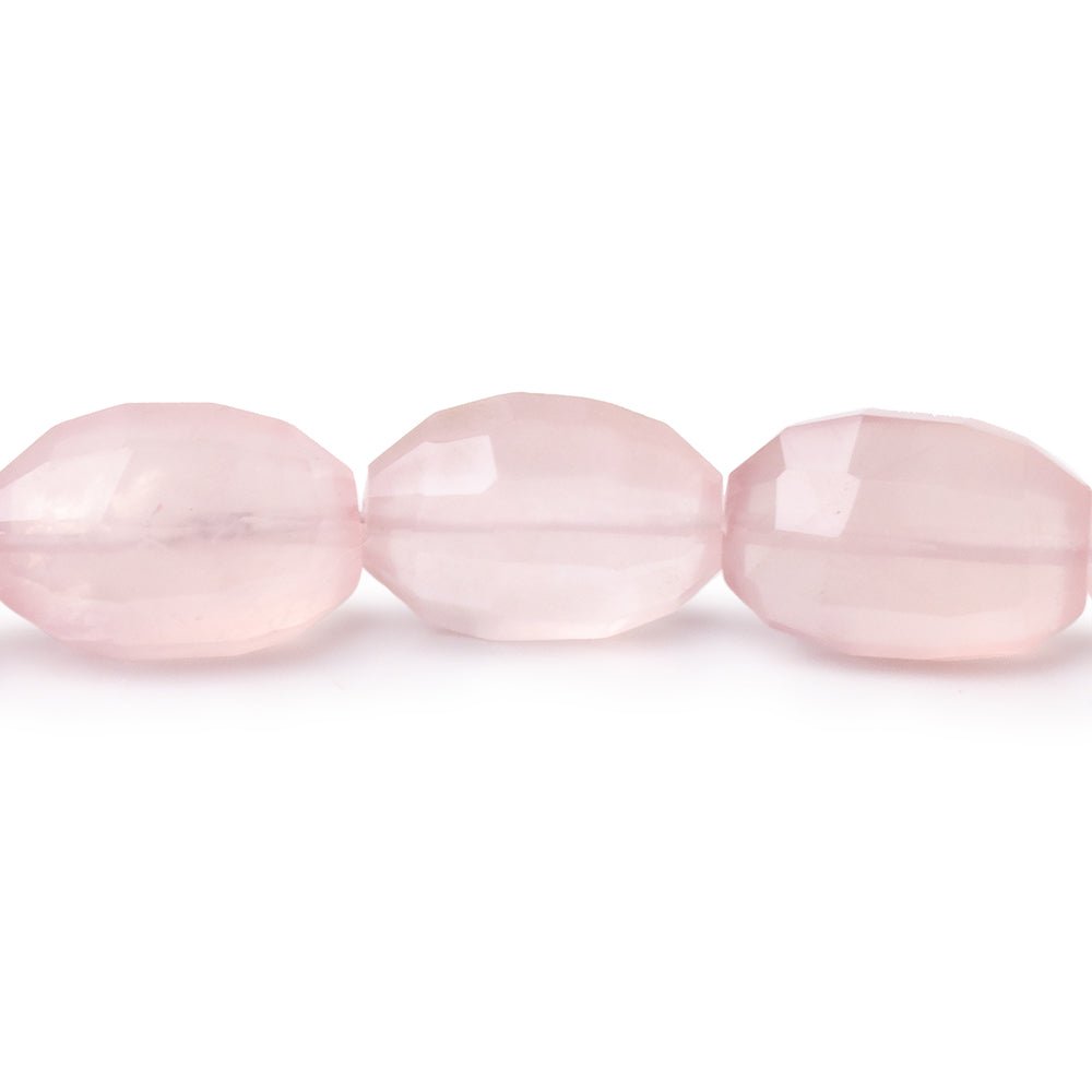 11x7-12x8mm Rose Quartz Faceted Oval Beads 7.5 inch 17 pieces