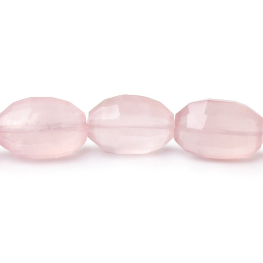 11x7-12x8mm Rose Quartz Faceted Oval Beads 7.5 inch 17 pieces