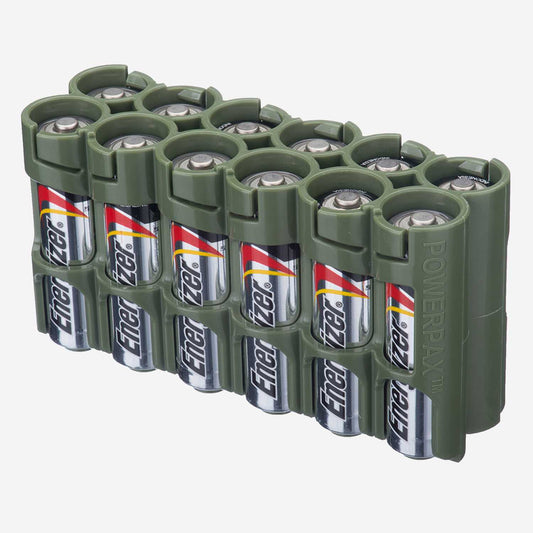 12 AA Pack Battery Caddy (Military Green)