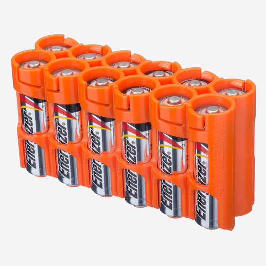 12 AA Pack Battery Caddy (Orange)