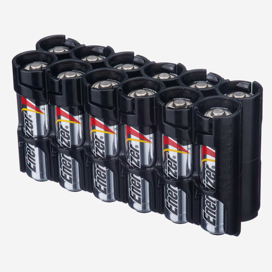 12 AA Pack Battery Caddy (Tuxedo Black)