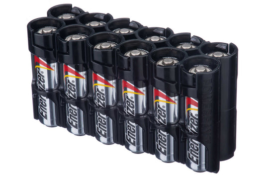 12 AA Pack Battery Caddy (Tuxedo Black)
