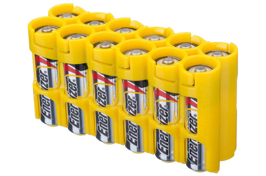12 AA Pack Battery Caddy (Yellow)