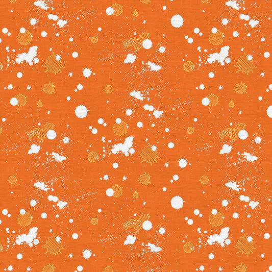 Paintbrush Studio Fabri-Quilt On Your Mark - Ink Splats - Orange Blender