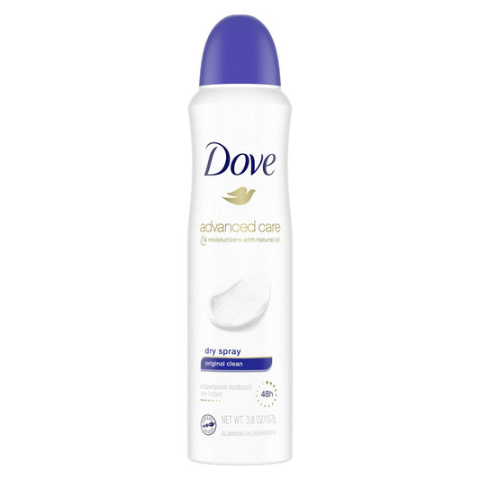 Dove Advanced Care Dry Spray Original Clean Antiperspirant Deodorant 3.8 Oz